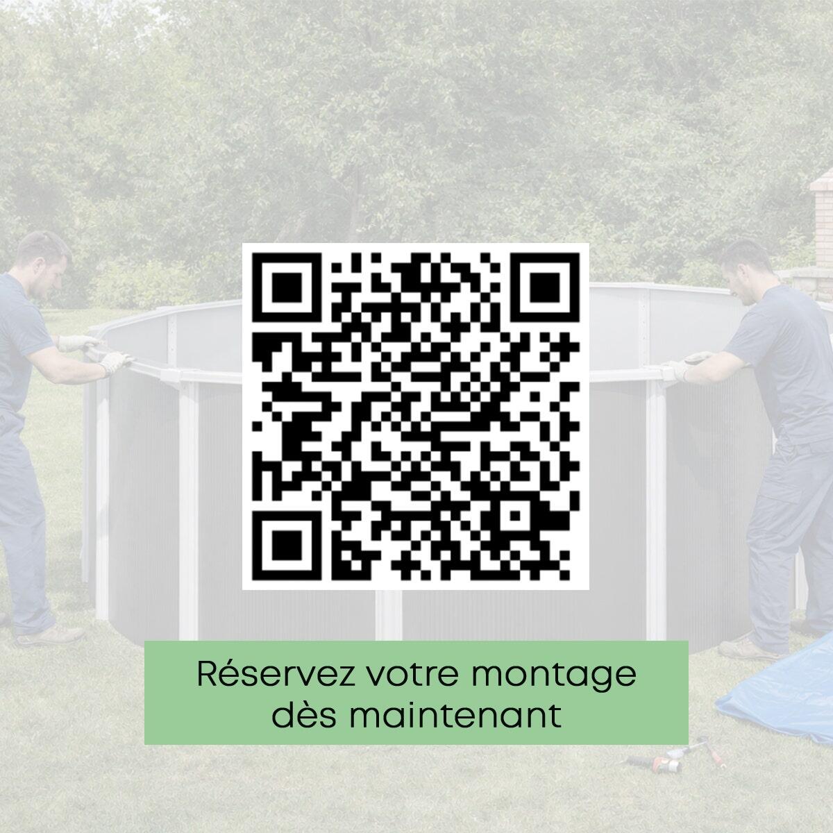 Piscine hors sol acier ovale 7,60 x 4,55 x 1,32 m anthracite VARUNA 5/7
