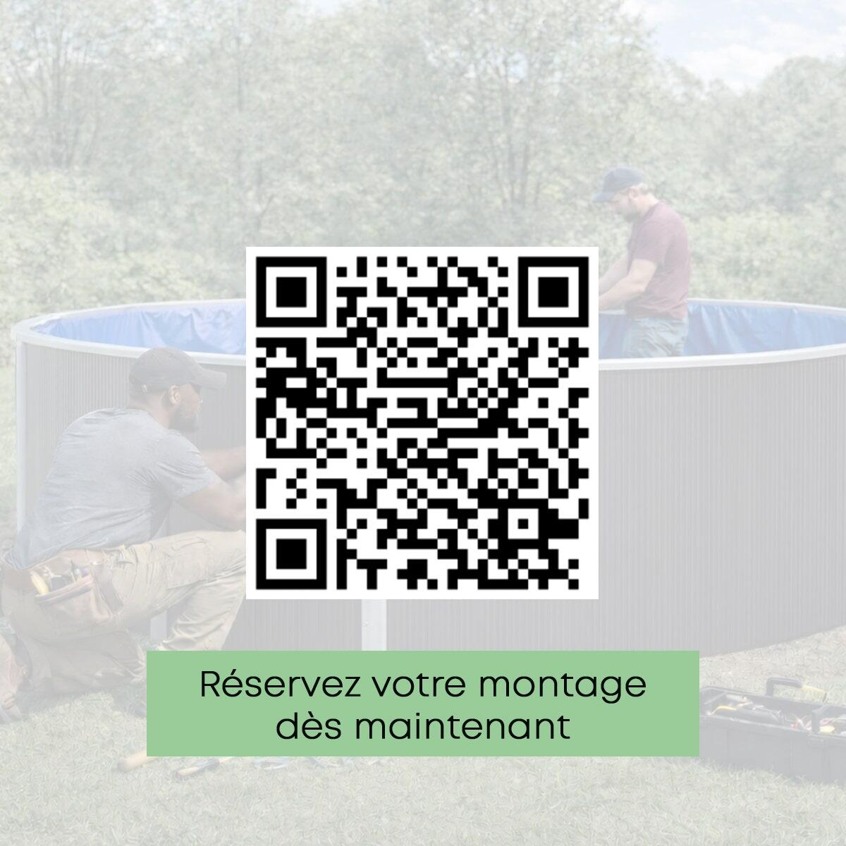 Piscine hors sol acier ronde Ø 4,55 x 1,32 m aspect bois OSMOSE 5/7