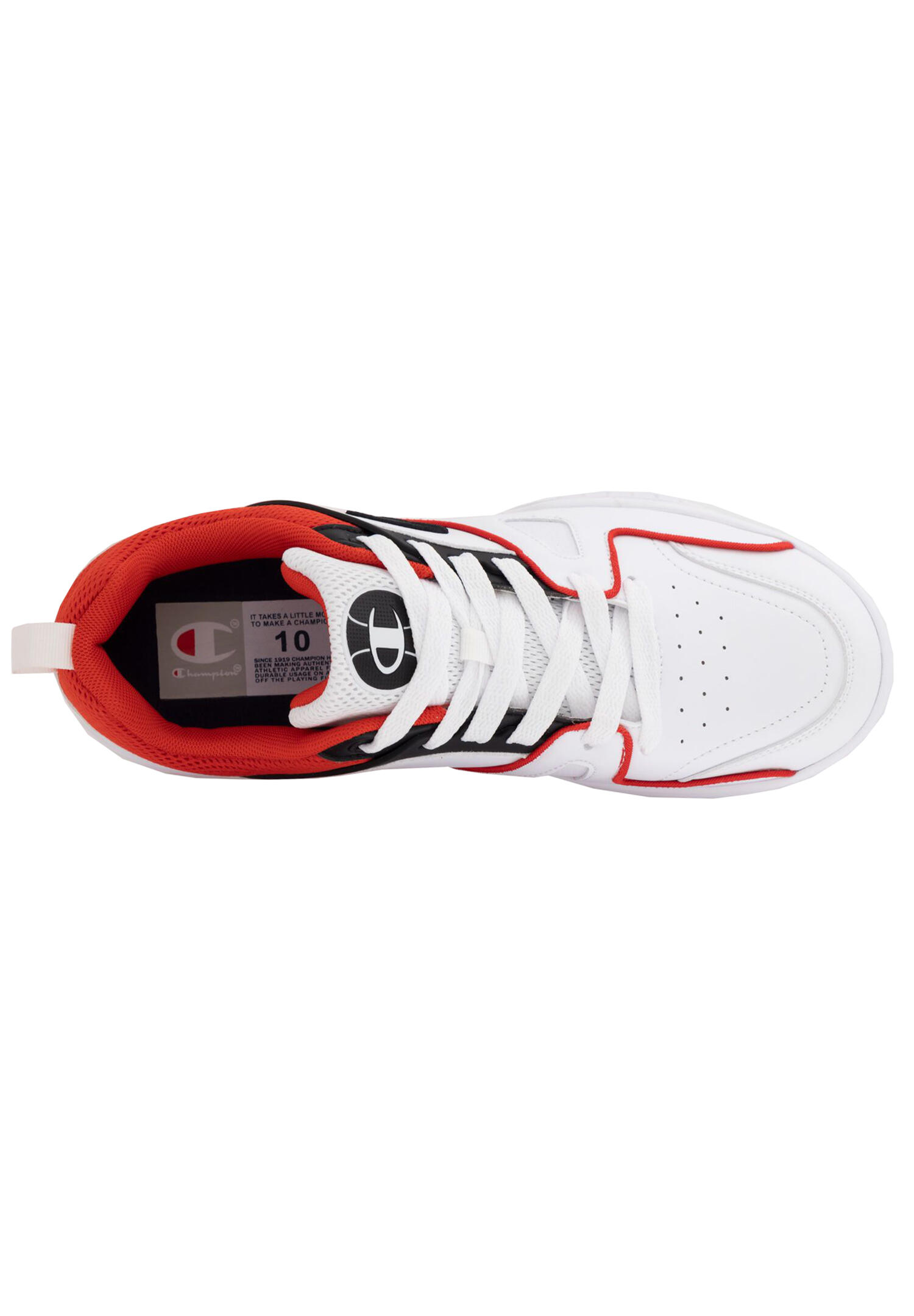 Champion 3 Point Low Herren Sneaker S21882-CHA-WW006 weiß/schwarz/rot 5/5