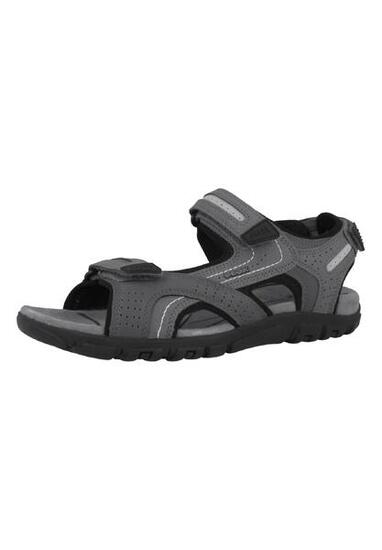 Geox UOMO SANDAL STRADA Herren Sandale U8824P 050AU C9310 Black/Stone