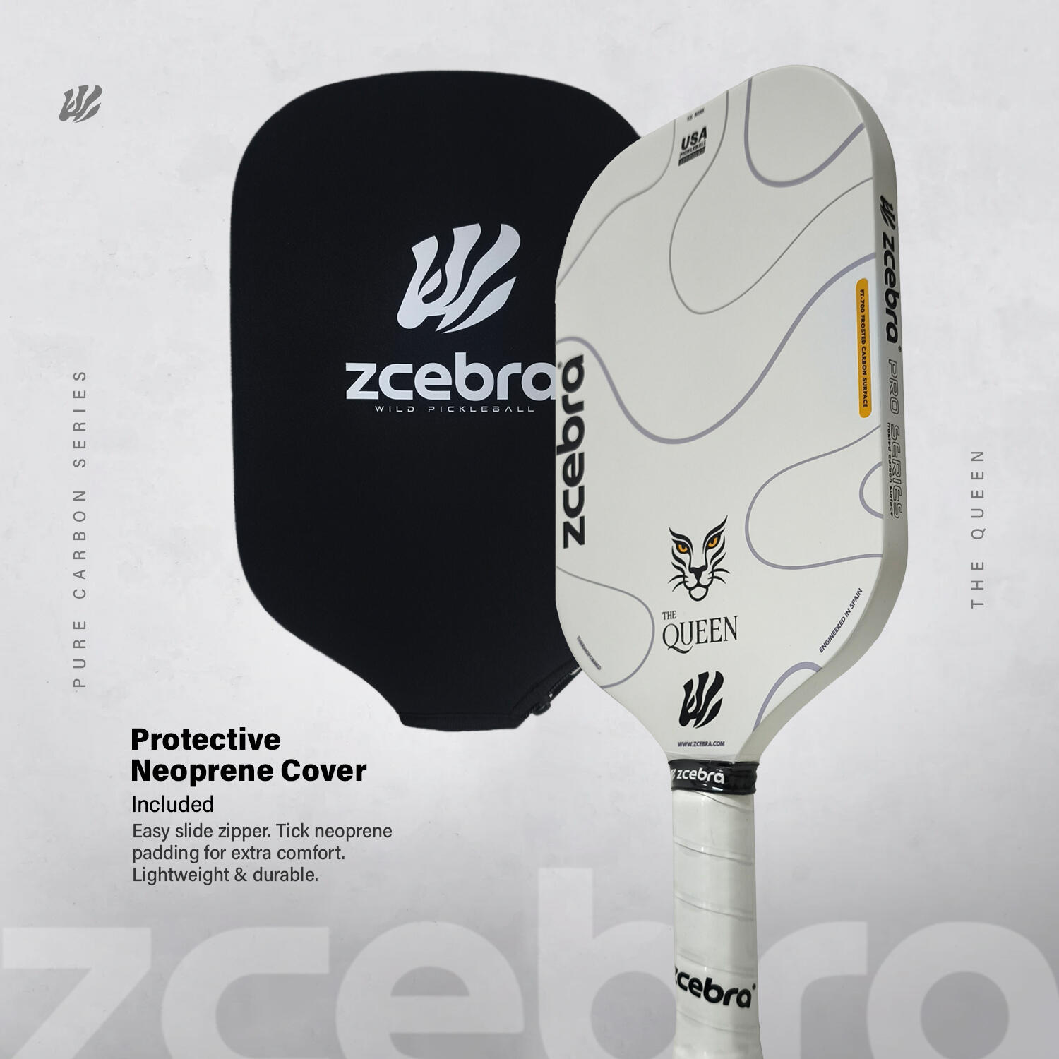 Pala de Pickleball Carbono Zcebra The Queen 3/7
