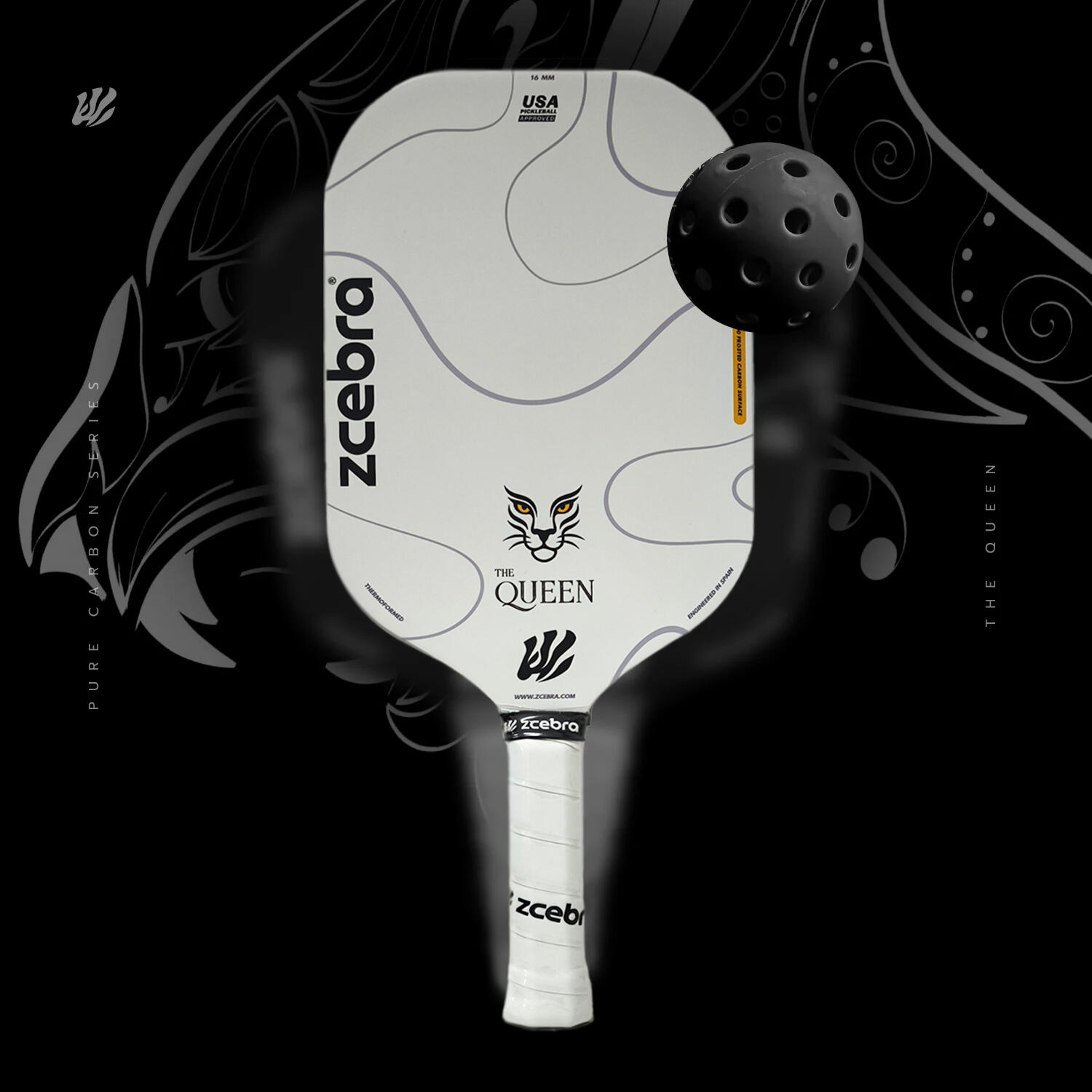 Pala de Pickleball Carbono Zcebra The Queen 4/7