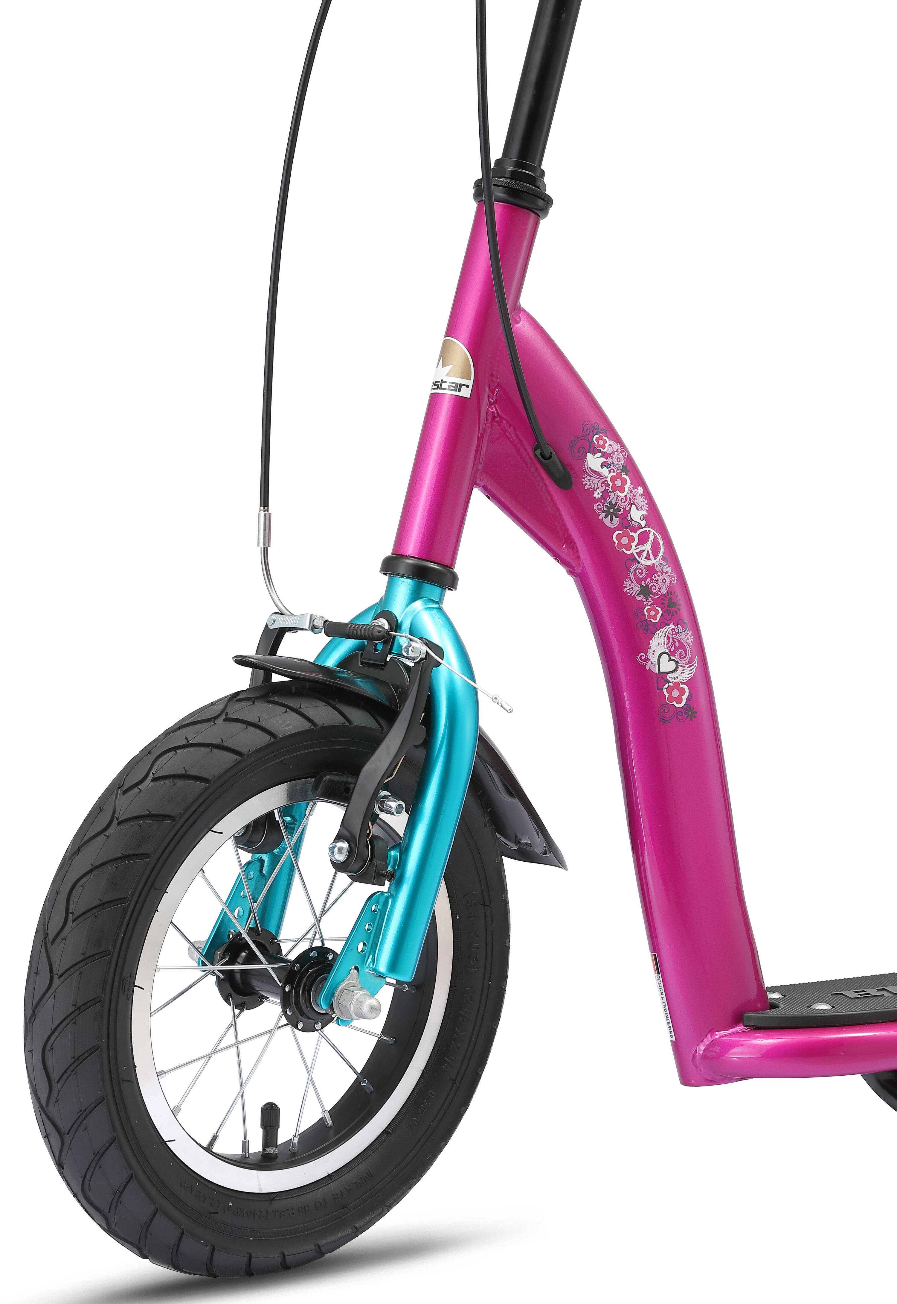 Monopattino con granruote 12", per bambini 8 anni, pneumatici ad aria, Sport 6/7