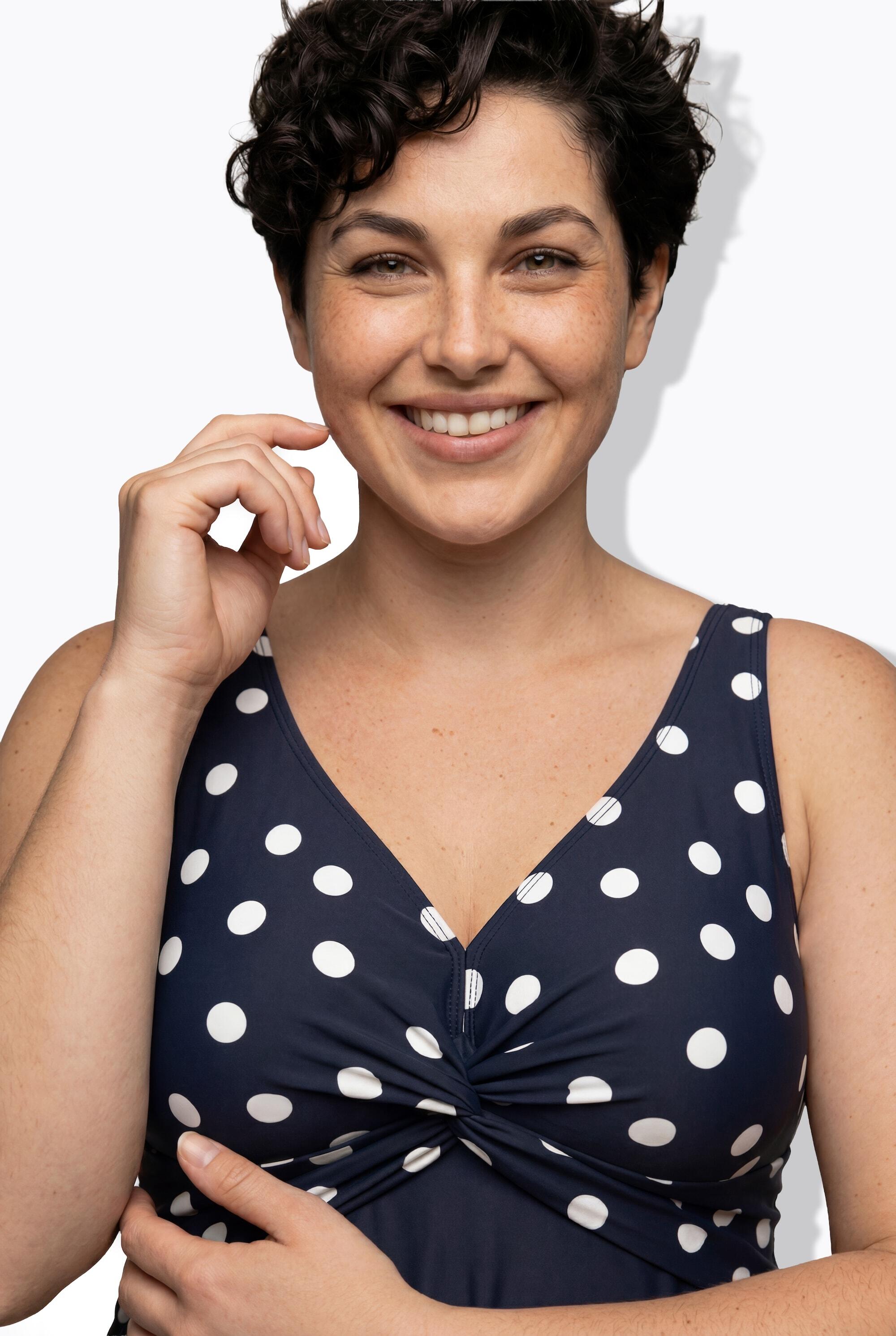 Femme Robe de bain à pois bonnets souples matière recyclée 3/7