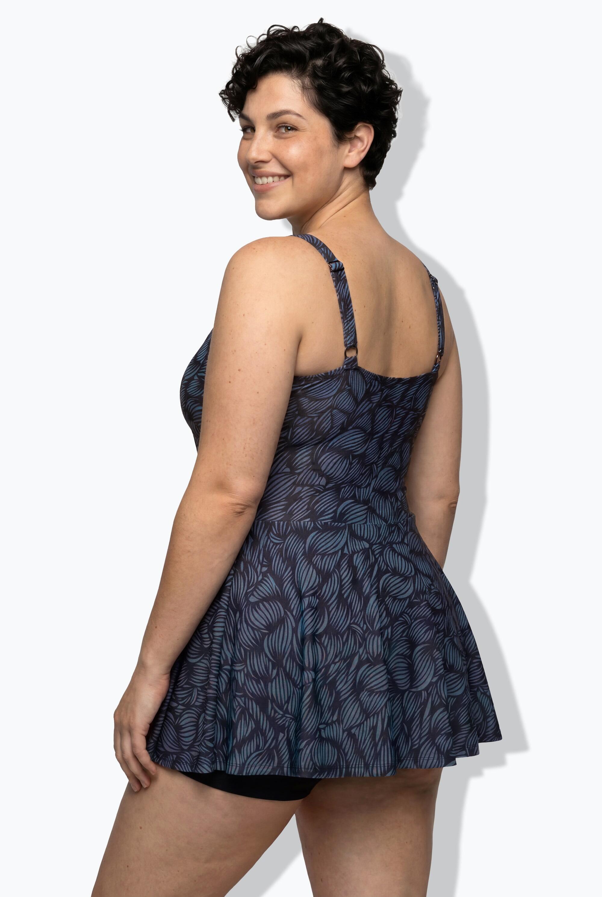 Femme Robe de bain à bonnets souples. Décolleté rond. Matière recyclée 2/7