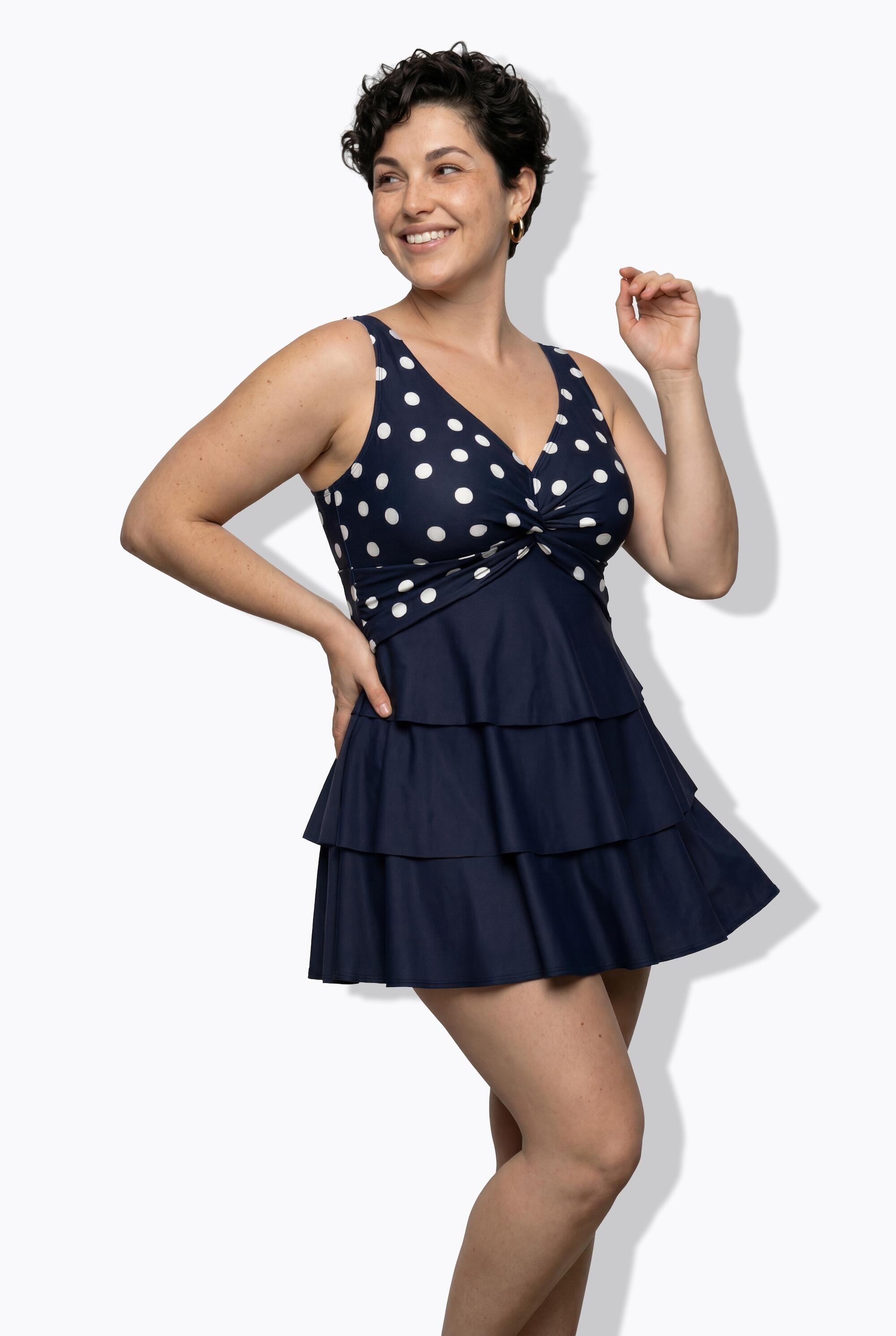 Femme Robe de bain à pois bonnets souples matière recyclée 5/7