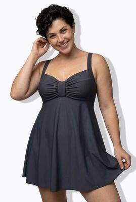 Dames badjurk sierband zachte cups gerecycled