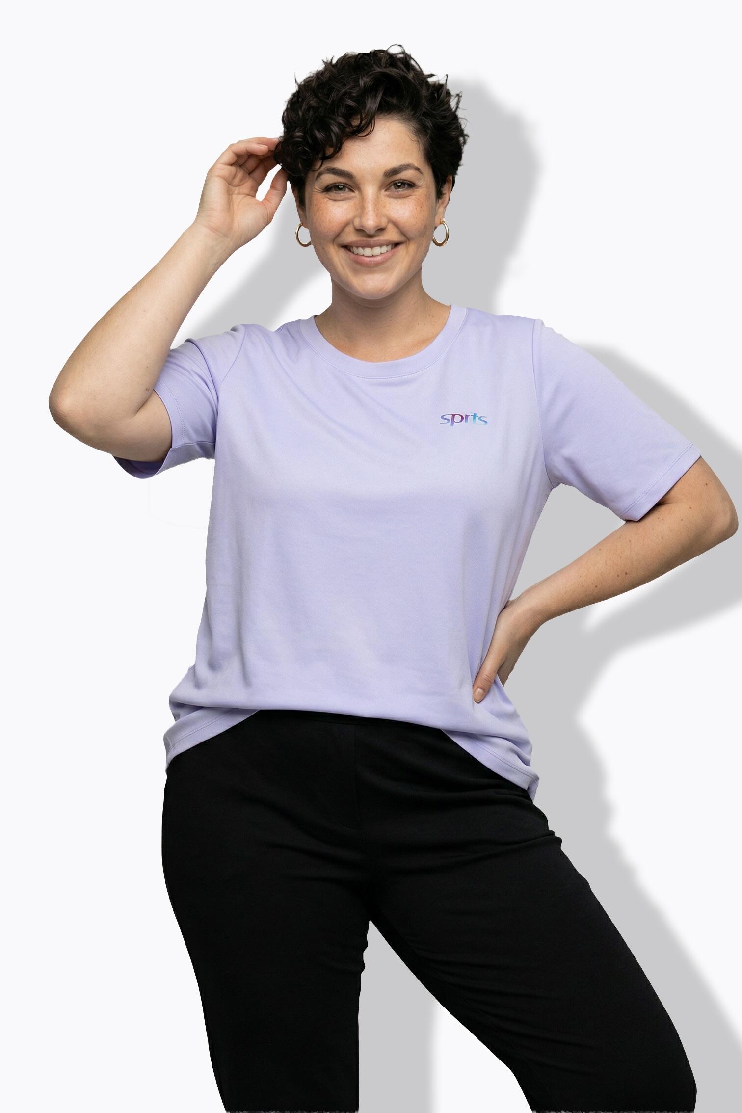 Damen Funktions-Shirt Rückendruck Classic Rundhals Halbarm 4/7