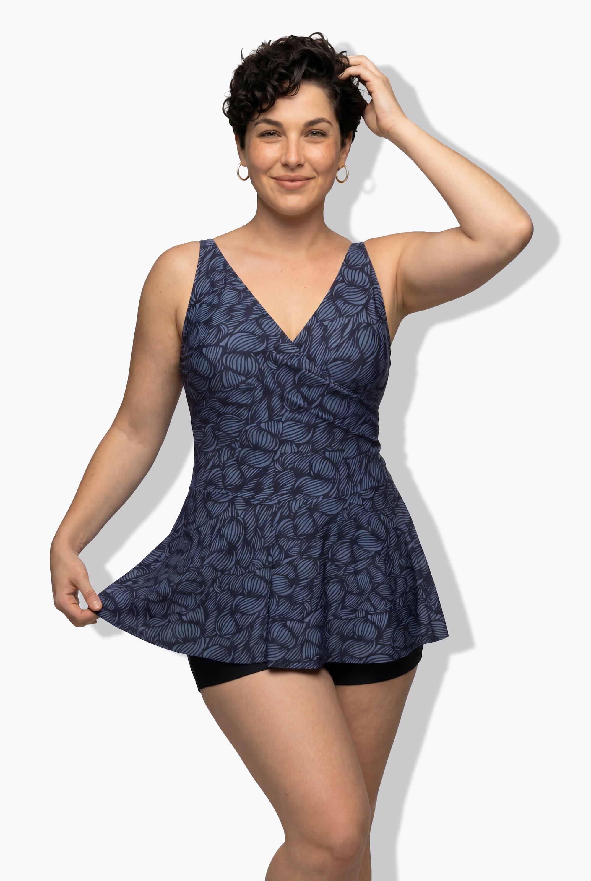 Femme Robe de bain à bonnets souples. Décolleté rond. Matière recyclée 6/7