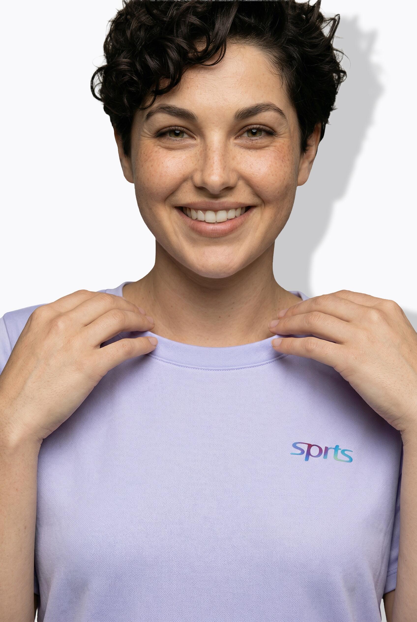 Damen Funktions-Shirt Rückendruck Classic Rundhals Halbarm 3/7