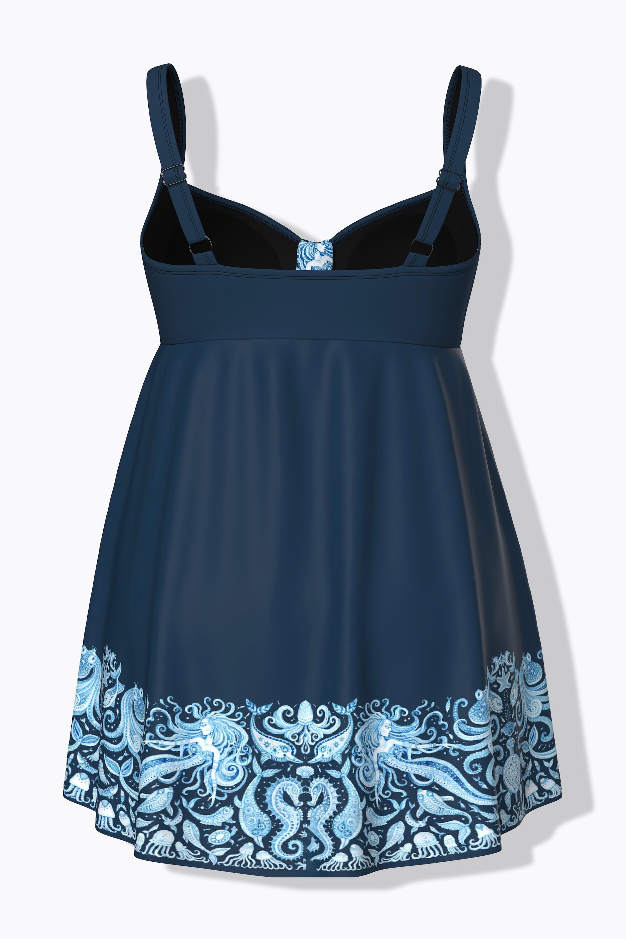 Femme Robe de bain avec bonnets souples motif sirènes et matière recyclée 7/7