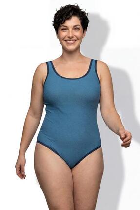 Femme Maillot de bain sans bonnets souples motif coquillages et décolleté rond