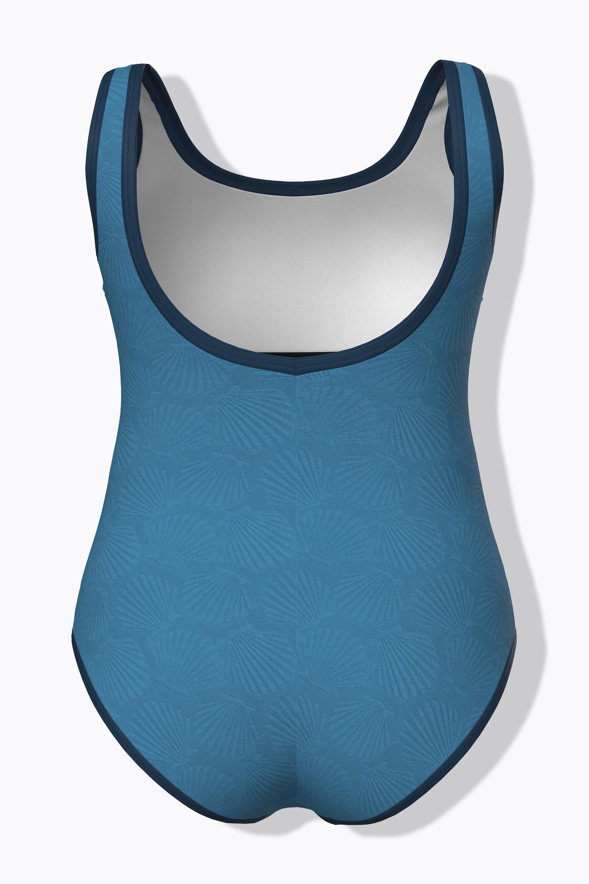 Femme Maillot de bain sans bonnets souples motif coquillages et décolleté rond 7/7