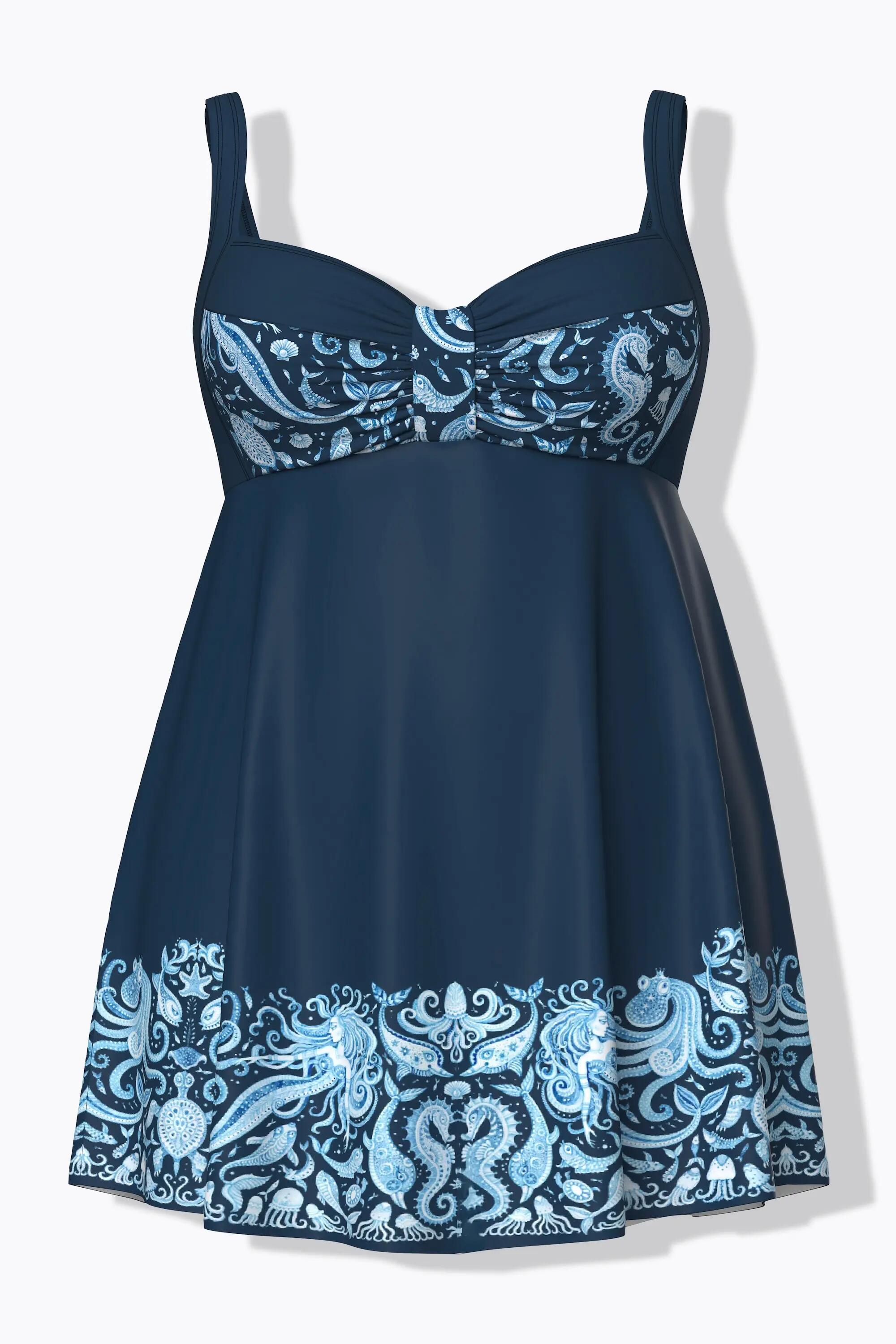 Dames Badjurk zeemeermin zachte cups gerecycled 6/7