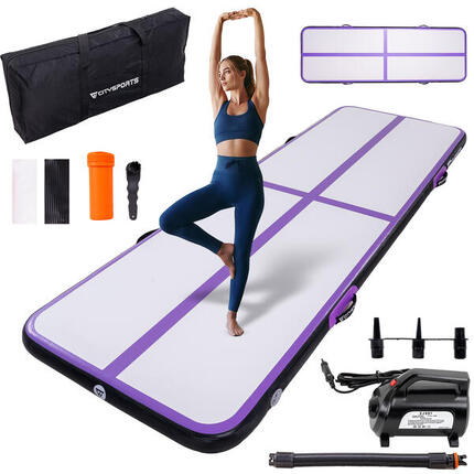 Aufblasbare Gymnastikmatte mit elektrischer Pumpe, Luftmatte - 10cm Dicke