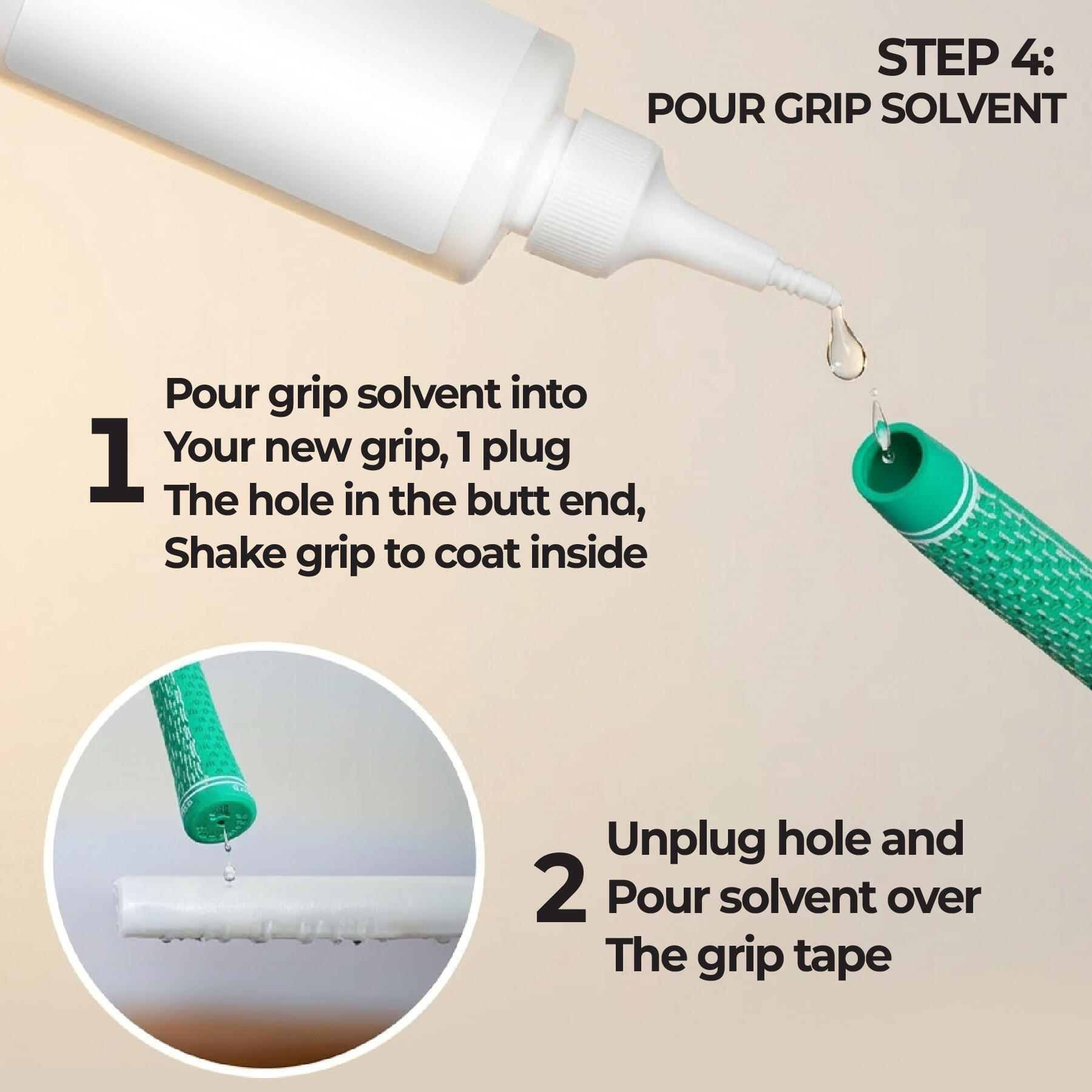 Golf "Deluxe Kit" Lame Crochet, Étau, 148ml Solvant & 15 Bandes Adhésives 5/7