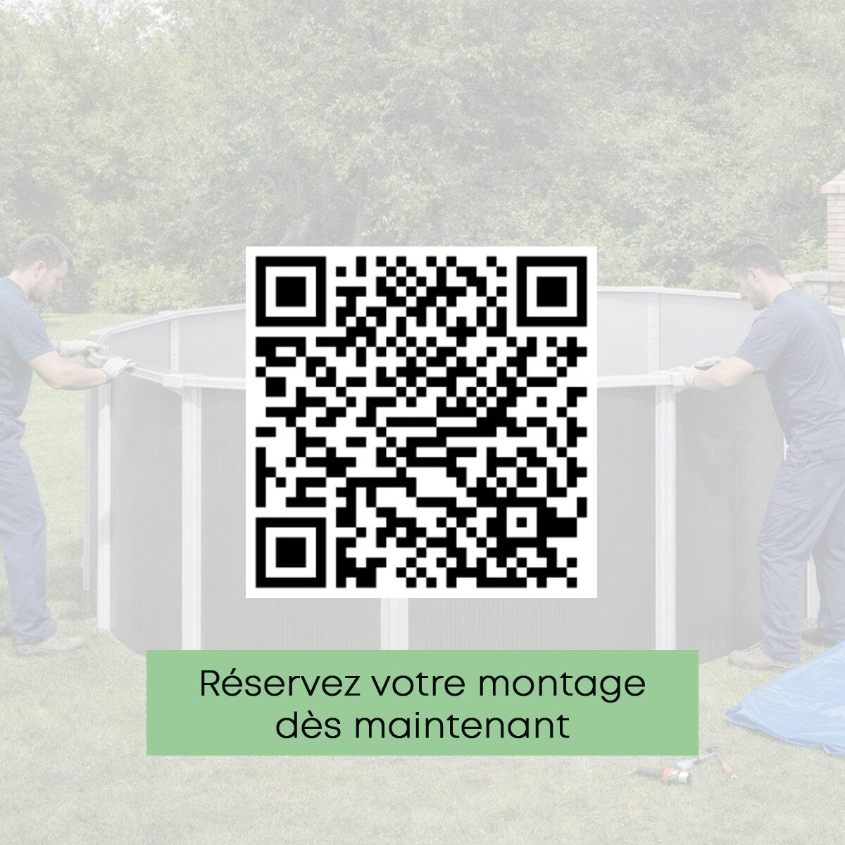 Piscine hors sol acier ovale 4,90 x 3,65 x 1,32 m anthracite VARUNA 5/7