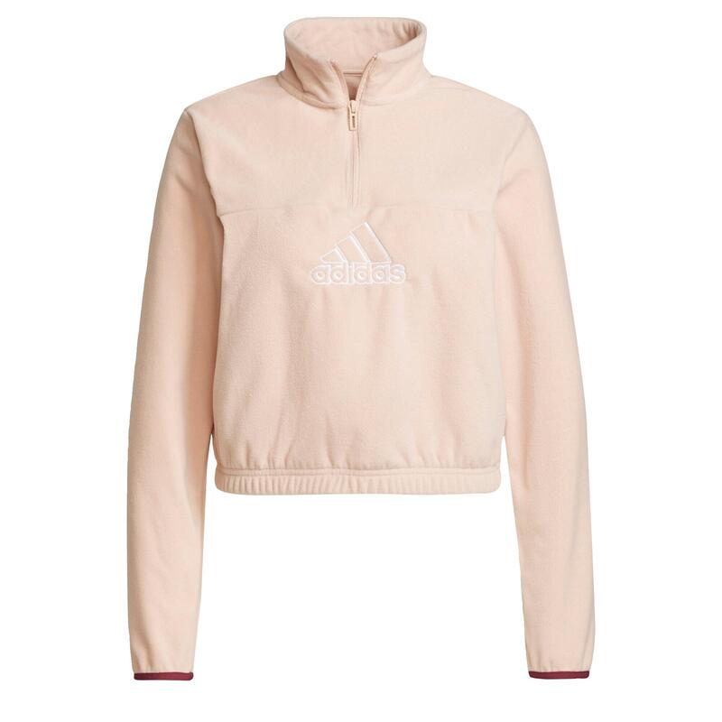 Sweat-shirt Brand Love Polar Fleece Embroidered Logo Half-Zip