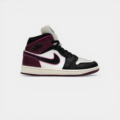 Jordan 1 mid se bordeaux (women's)