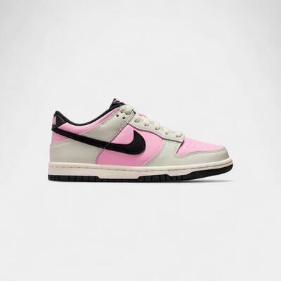 Nike dunk low pink rise light orewood brown pale ivory black (gs)