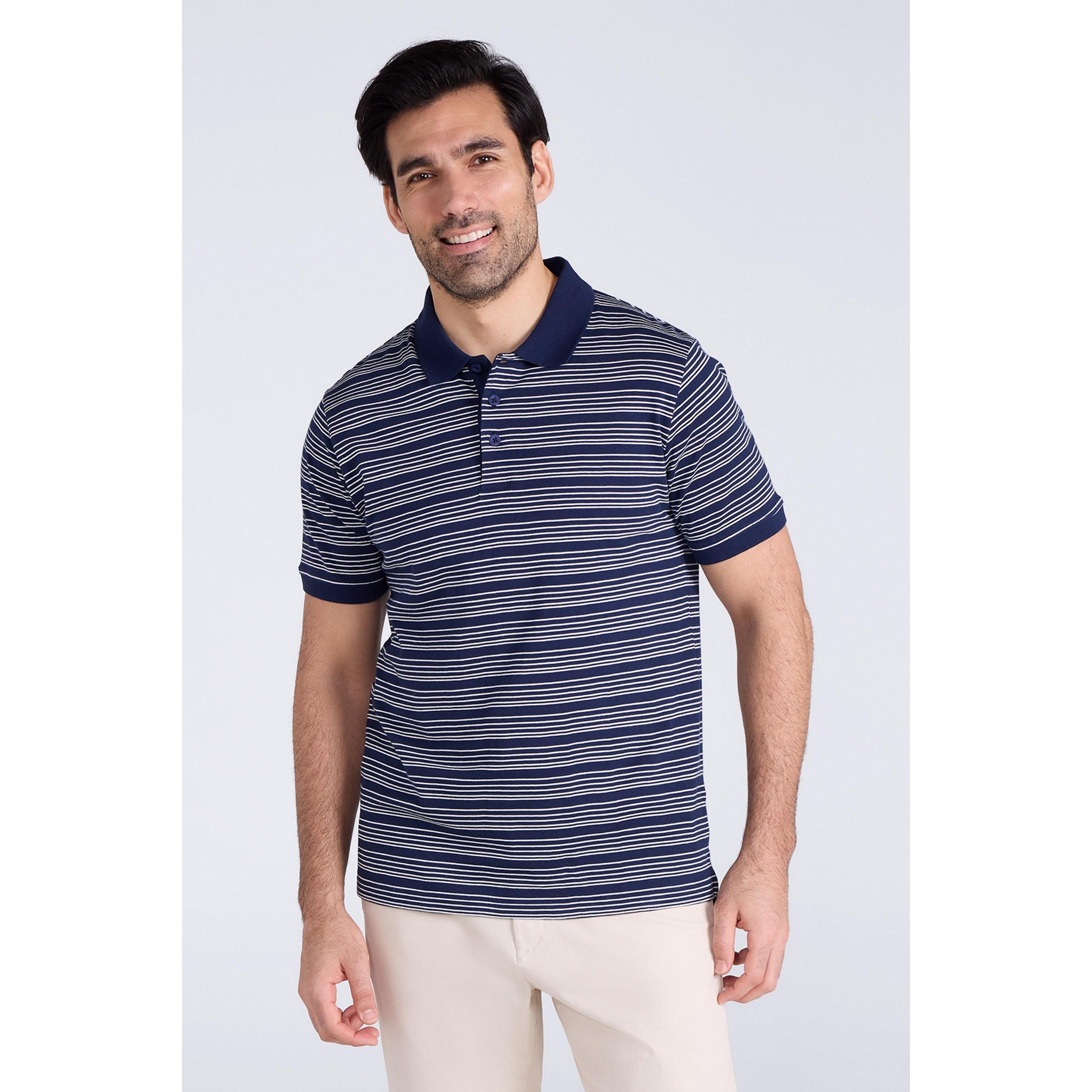 Mountain Warehouse Mens Wren Stripe Cotton Polo Shirt