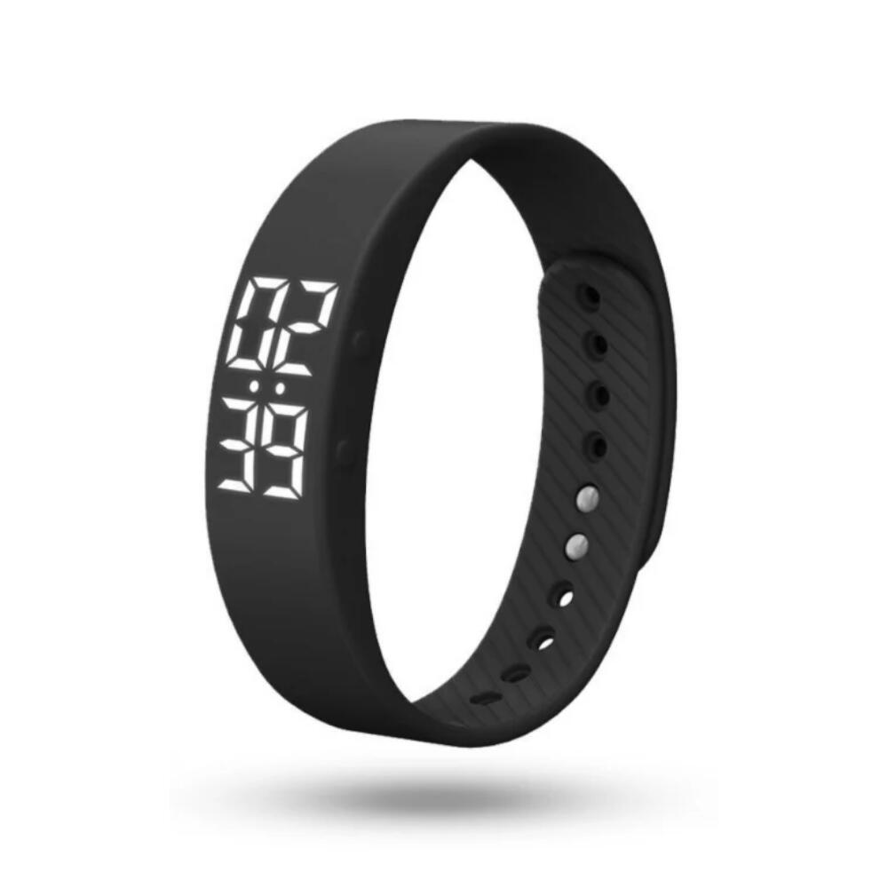 Black  Smart Silicone Wristband with 3-Alarm Settings