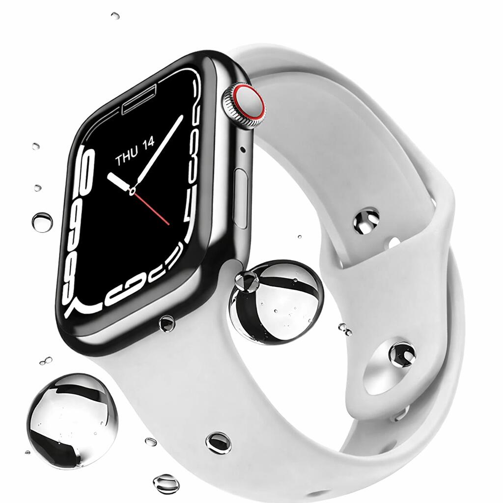 White Smart Watch  Bluetooth Screen with 2 straps