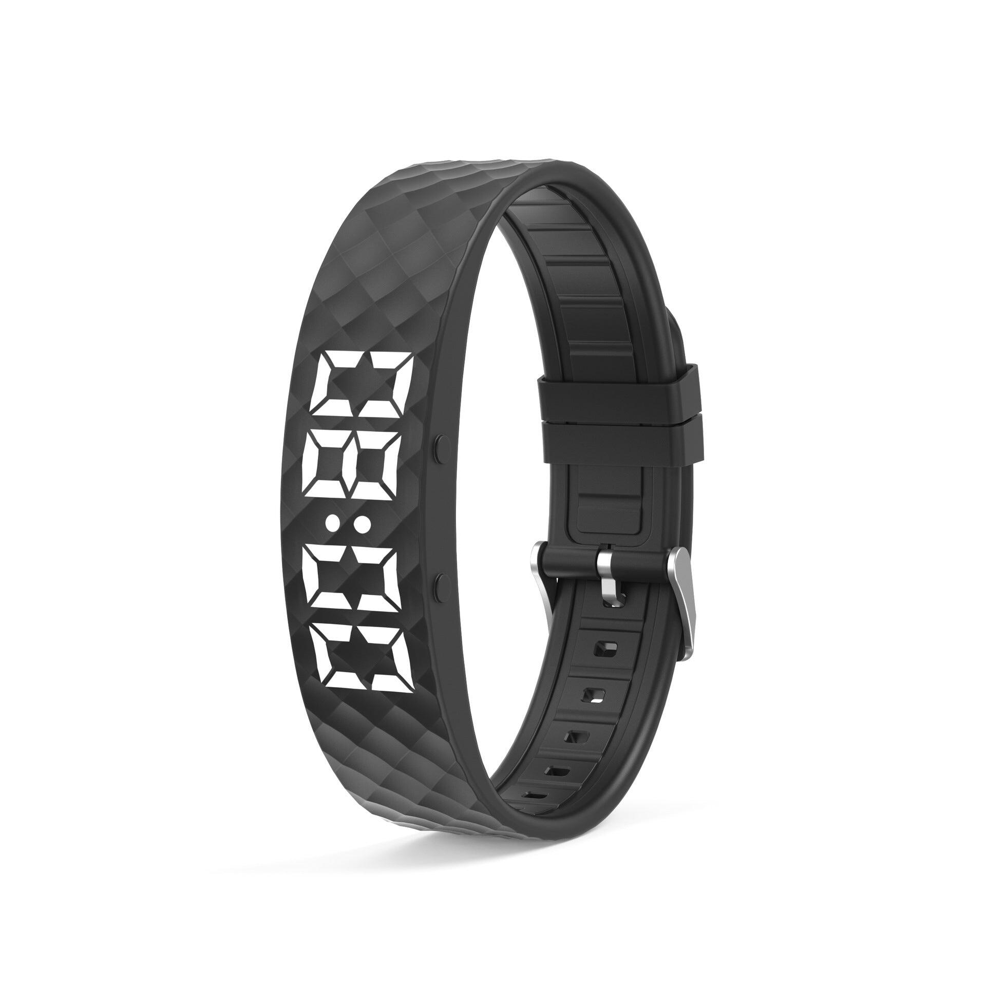 Black Smart Vibrating Alarm Watch