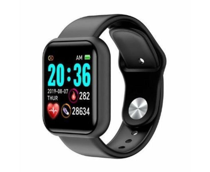 Smart Fitness Tracker Watch Waterproof - Black