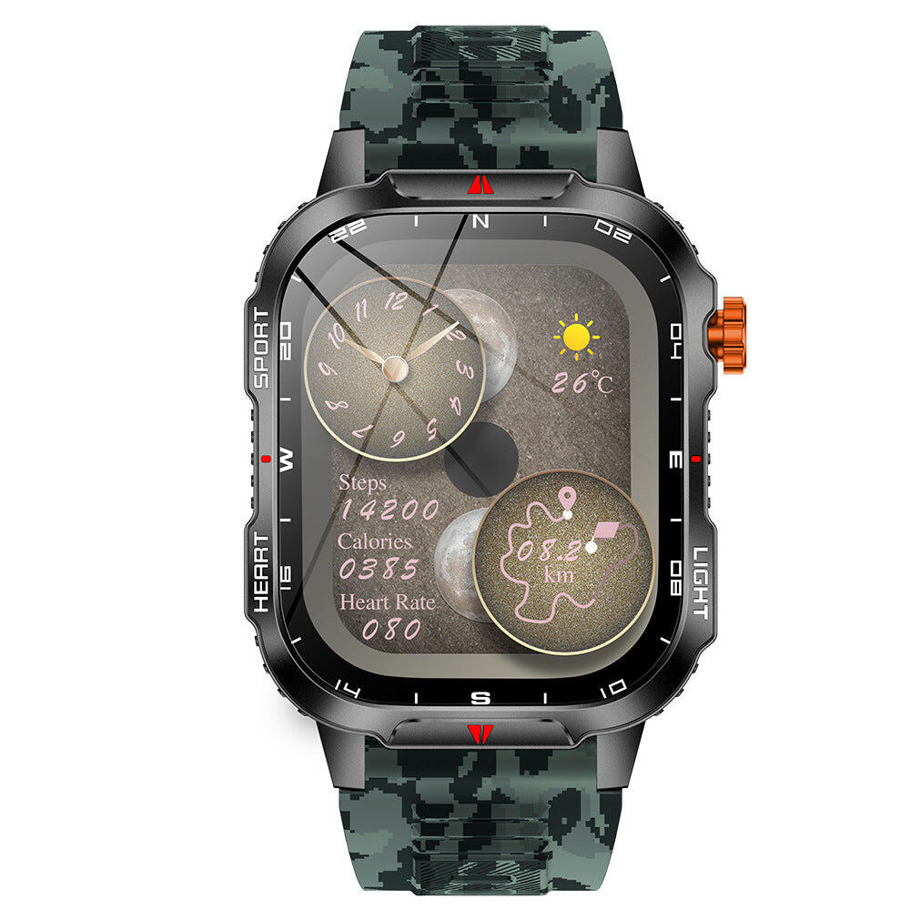 Rugged Outdoor Smart Watch for Men - Camouflage Color