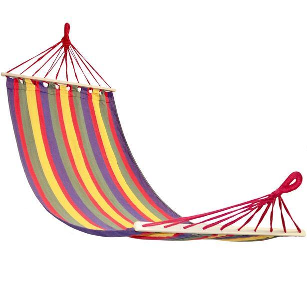 Hamak z drążkiem 1-osobowy 200X80CM 2/6