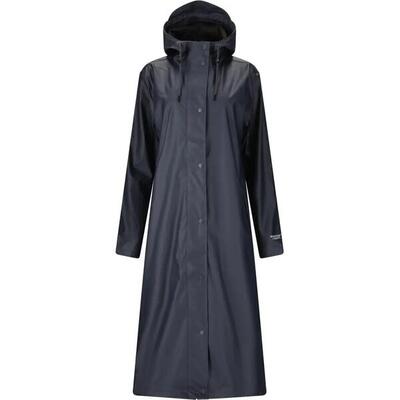 Lange pu waterdichte jas dames weather report typhoon