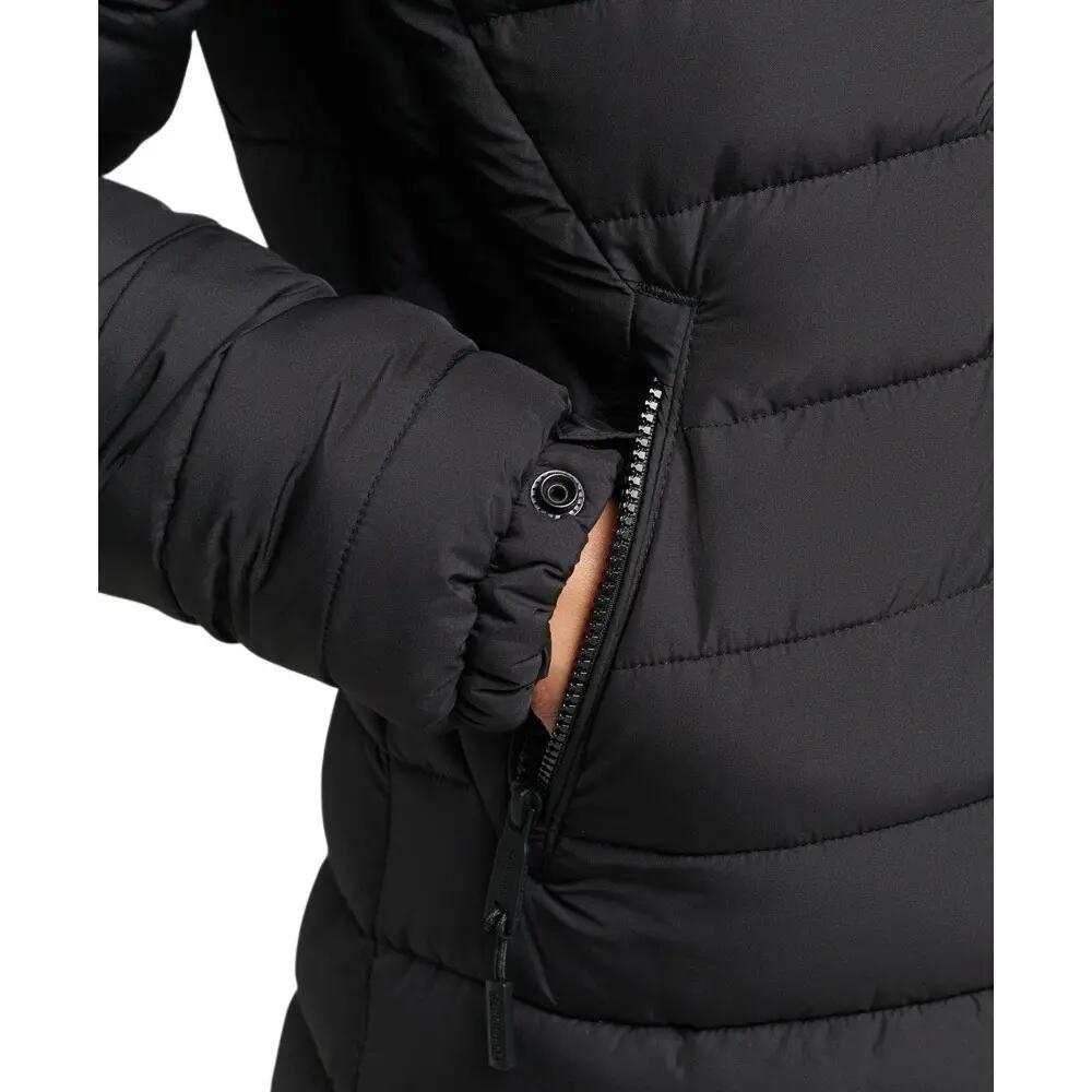 Doudoune longue et légère à capuche avec fausse fourrure femme Superdry 5/7