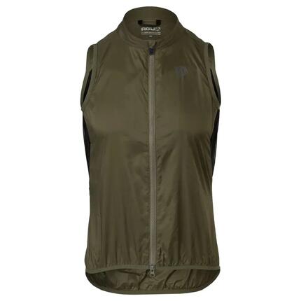 Gilet de vélo homme gravel Essential coupe-vent vert