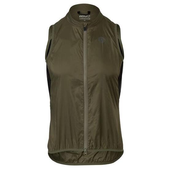 Gilet de vélo homme gravel Essential coupe-vent vert