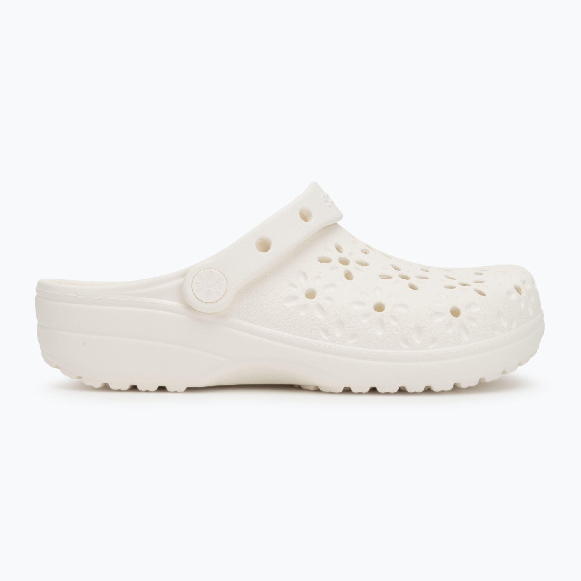 Crocs Classic Clog Floral Cutout Chalk 3/7