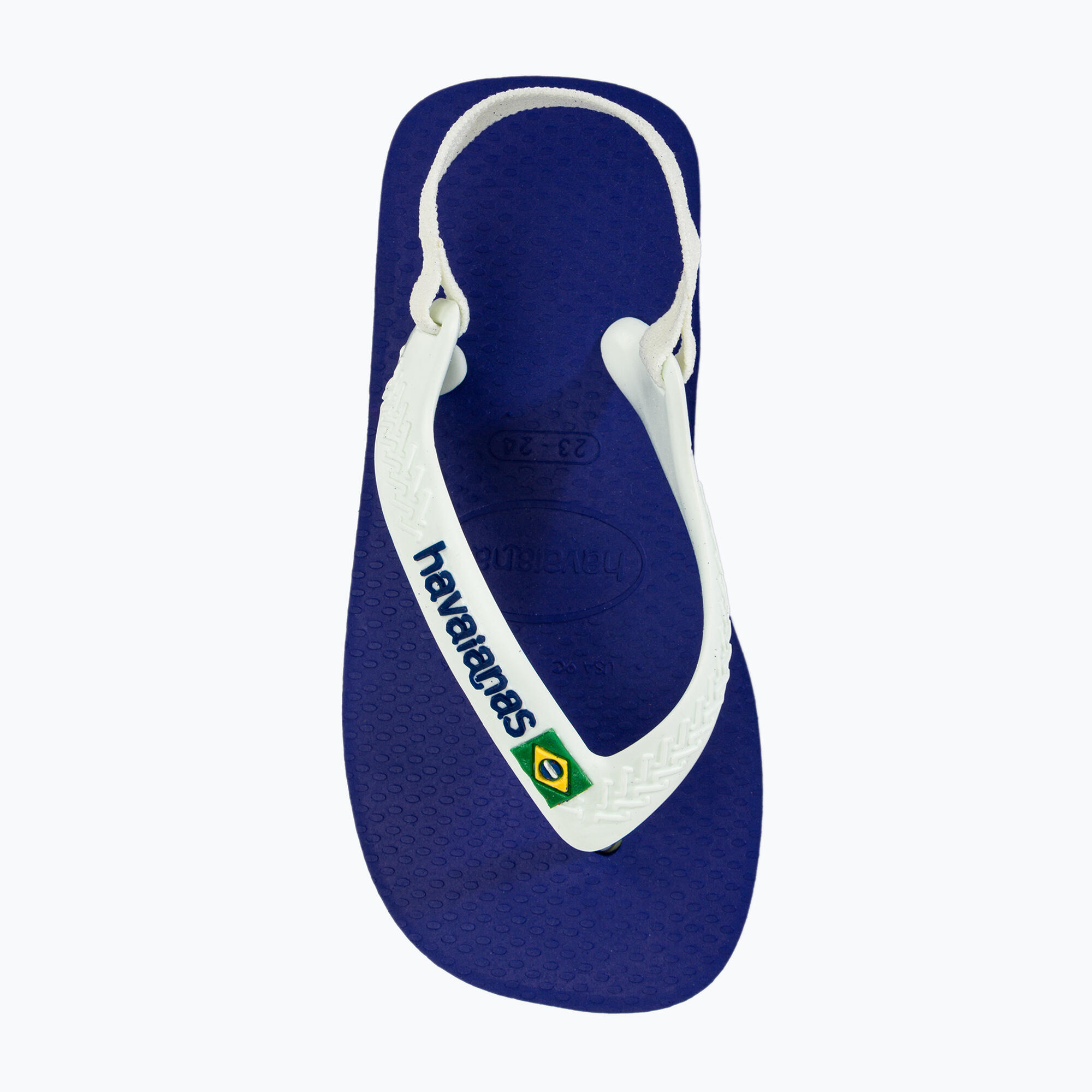 Chinelos Havaianas Modelo Baby Brasil Logo Ii Cor Branco 6/7