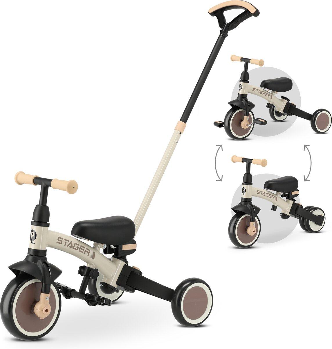Qplay Stager Triciclo 3-em-1 - Dobrável - Castanho 4/7