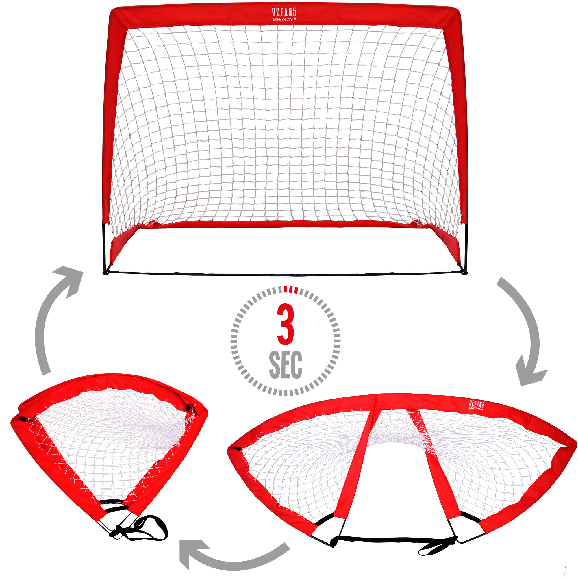 Goalgetter Set - 2 Plooiende Voetbaldoelen voor de Tuin 3/7