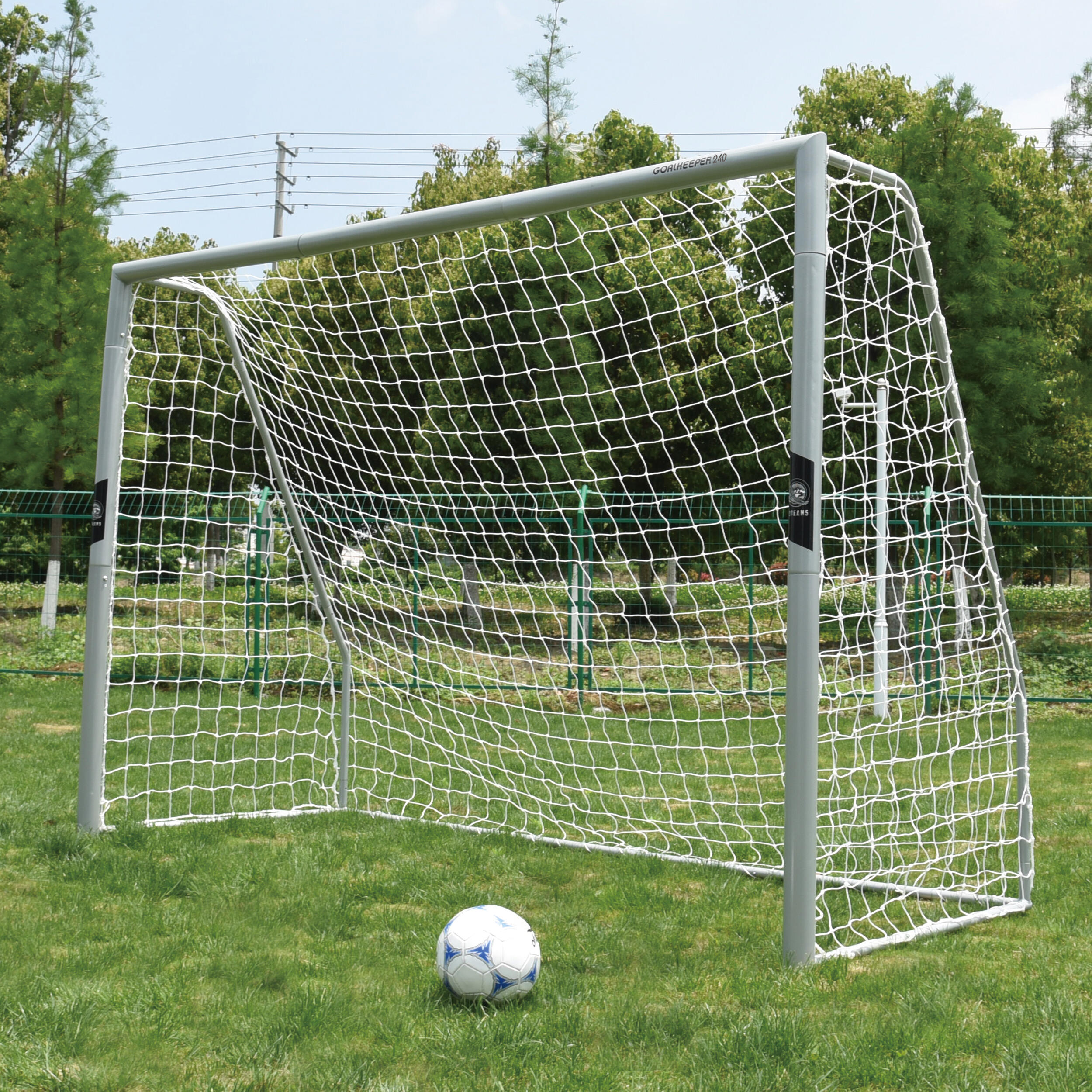 But de football XXL - Gardien pour le jardin en métal, 2,4 m 2/6