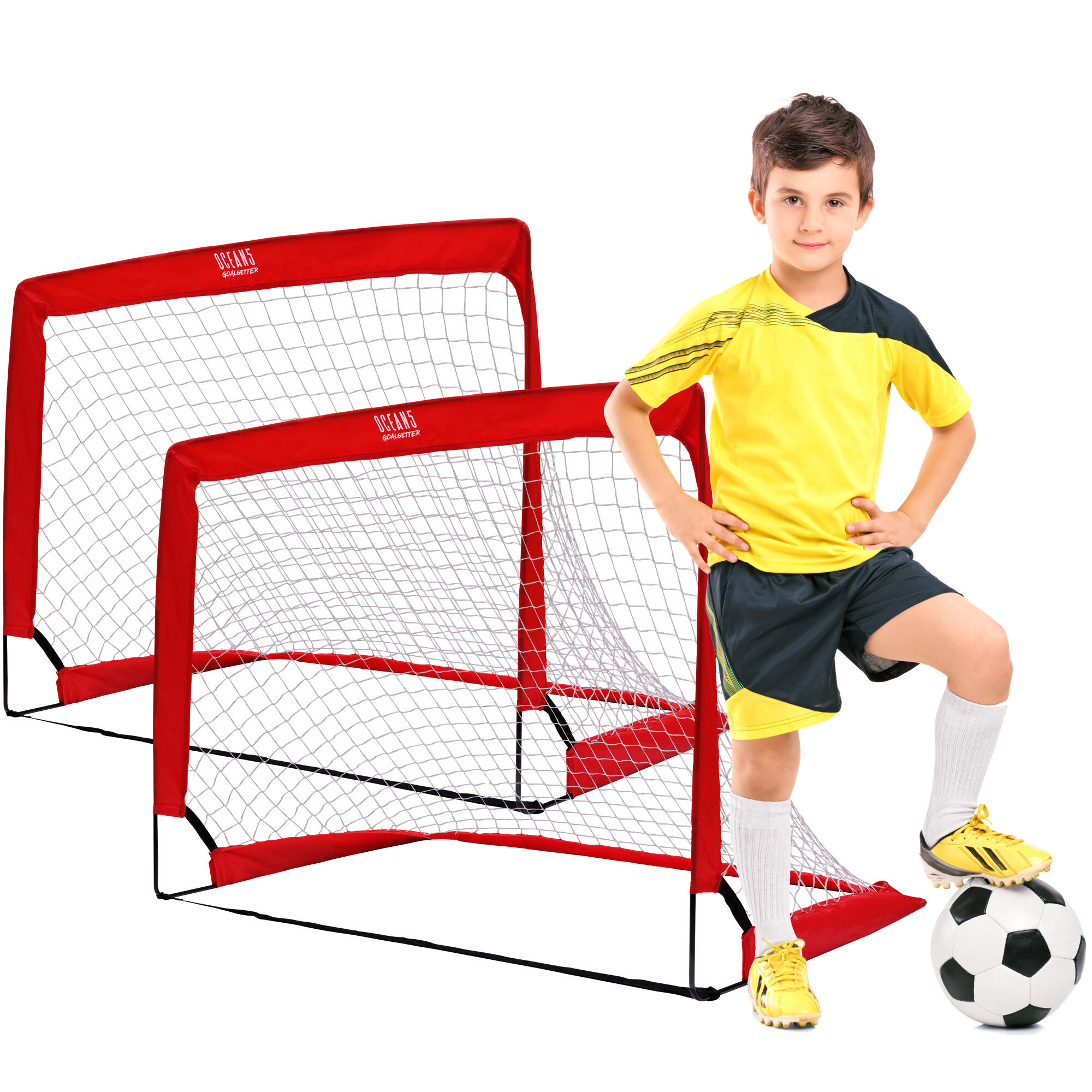 Goalgetter Set - 2 Plooiende Voetbaldoelen voor de Tuin 5/7