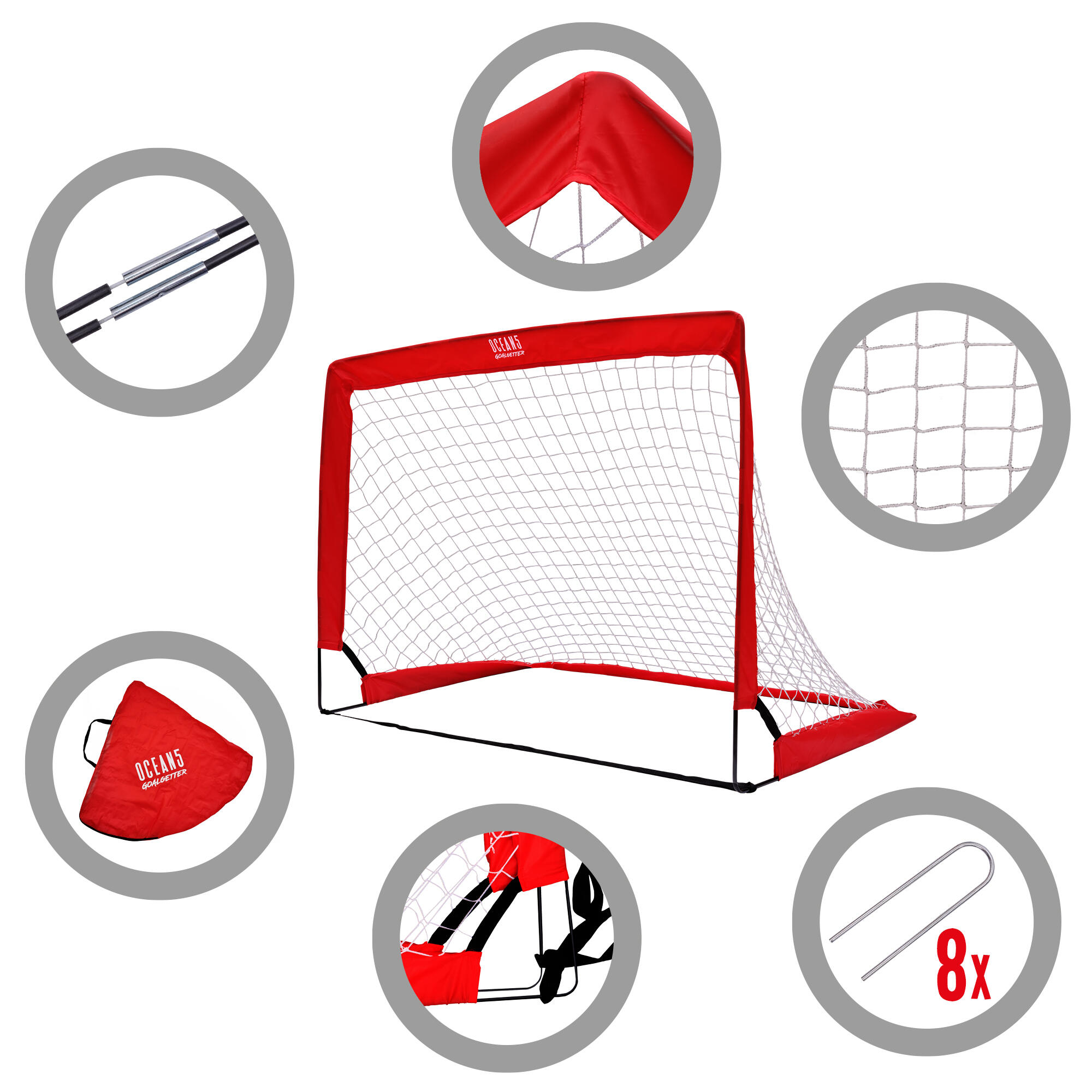 Goalgetter Set - 2 Plooiende Voetbaldoelen voor de Tuin 4/7