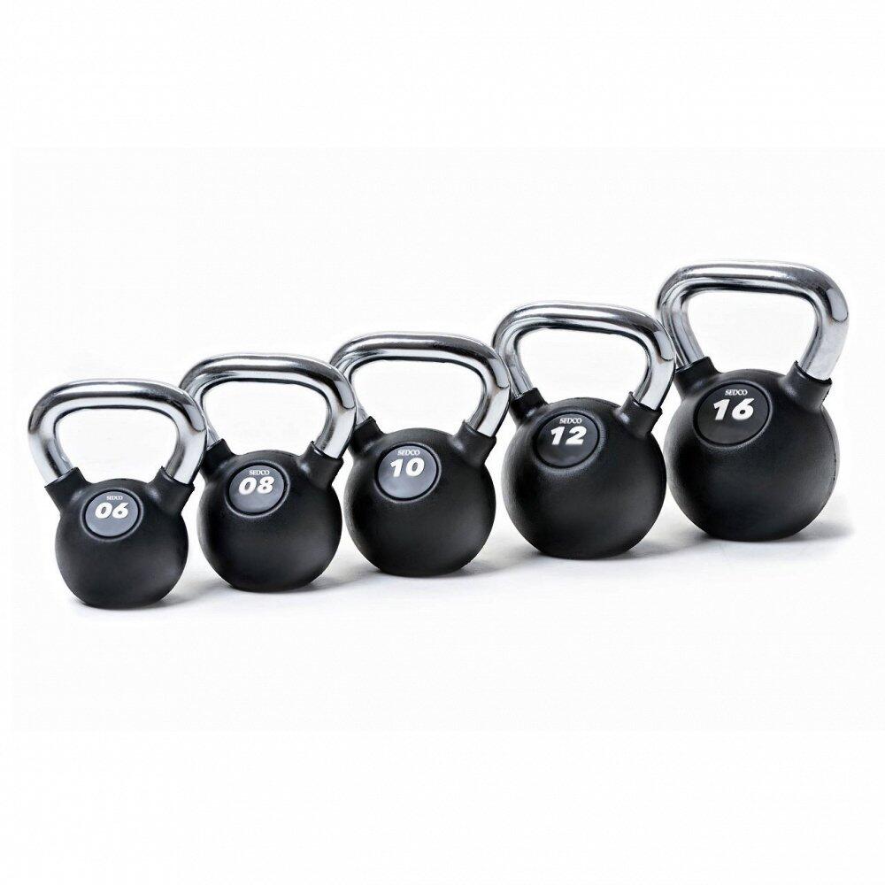 SEDCO Kettlebell Sedco RUBBER-CHROM PROFI 12 kg