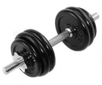 SEDCO Nakládací činka 15 kg černá ocel, chrom tyčka