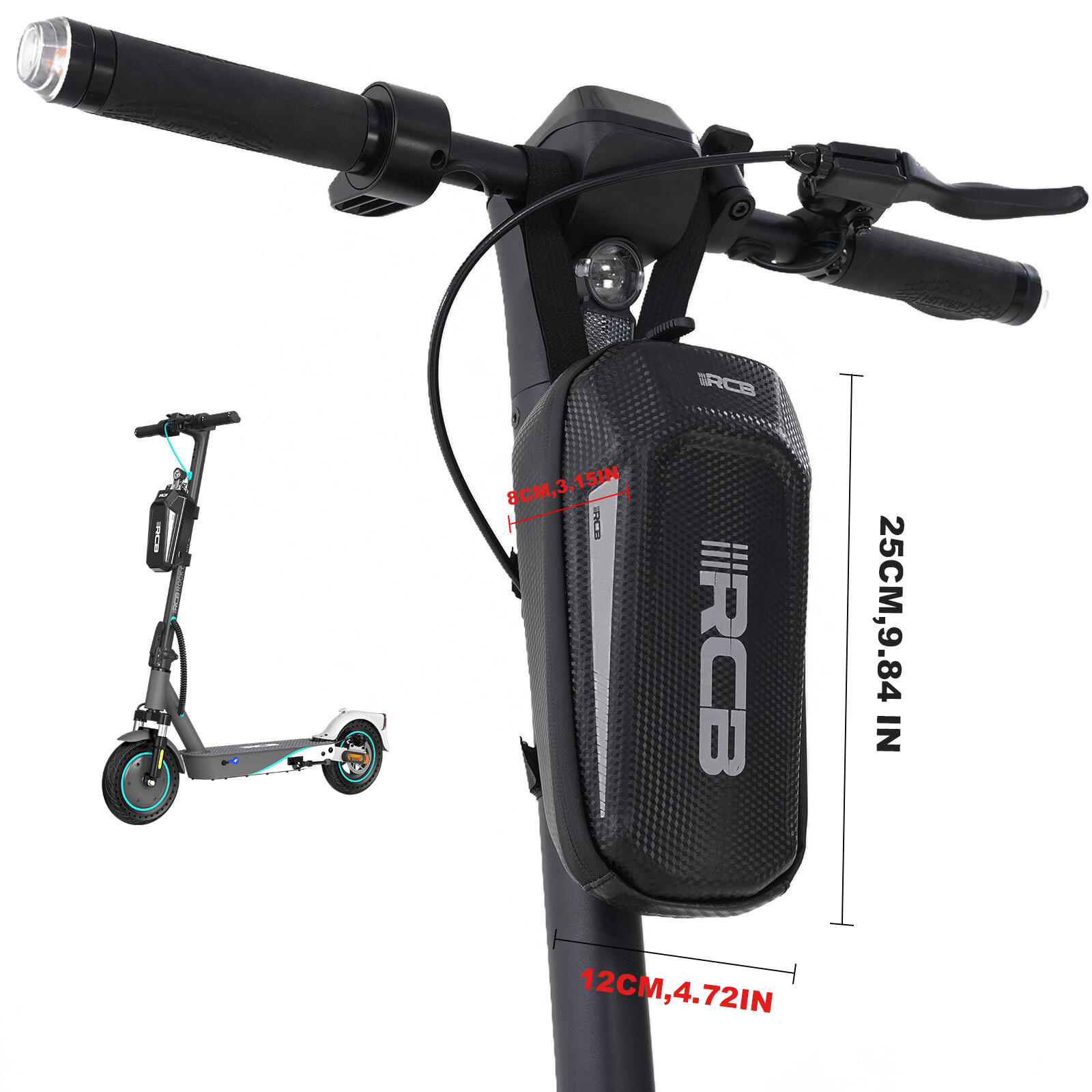 Bolso de cáscara dura RCB para patinete eléctrico – Portátil e impermeable 5/5