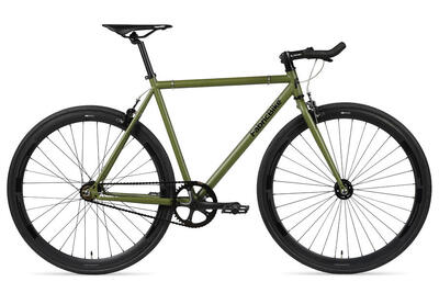 Fixiefiets original hi-ten stalen frame 28" – black & orange