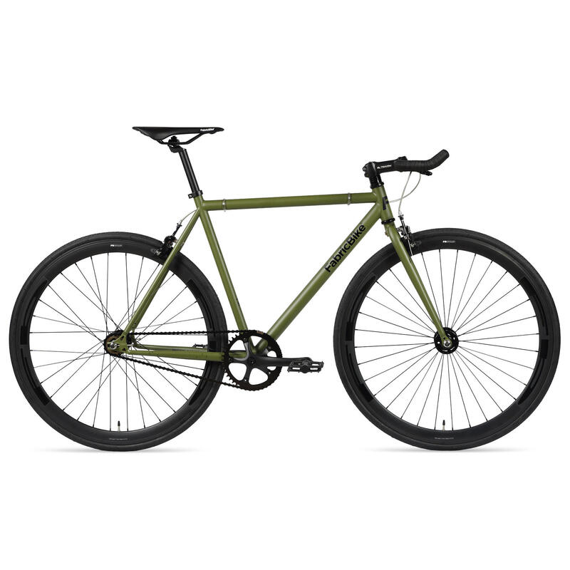 Original - Bicicletă fixie Hi-Ten oțel 28". Cayman Green