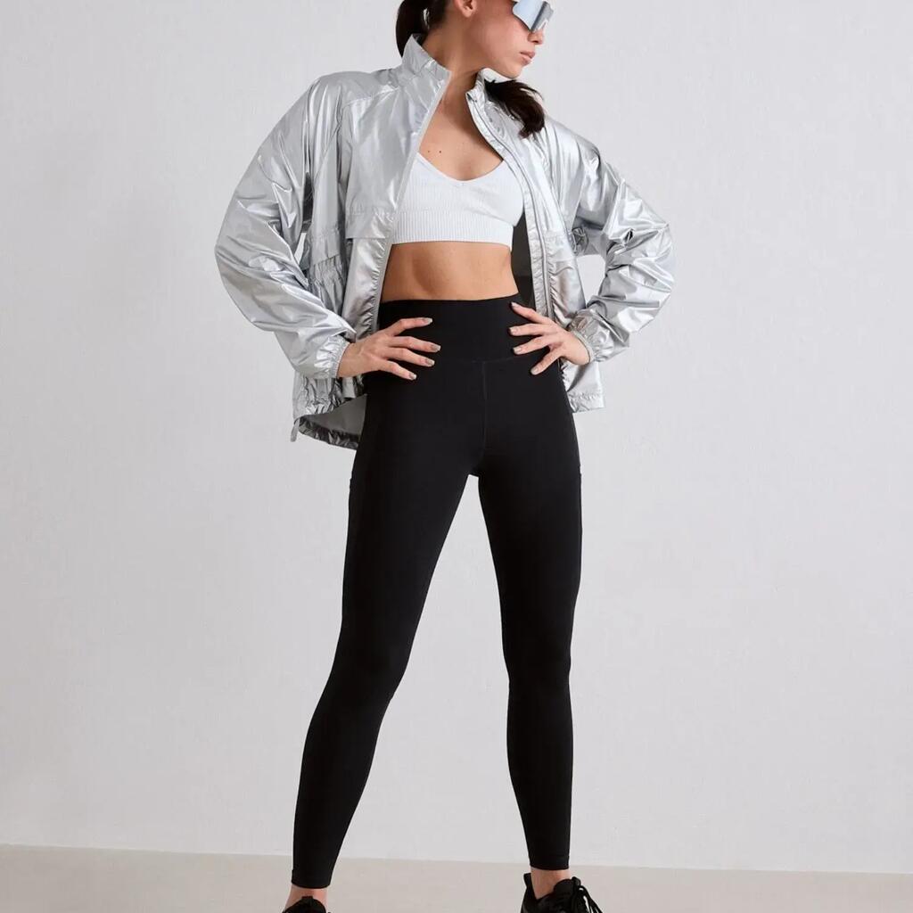 Women's Running Tights High-Waisted Recycled Stretch Pockets Squat Proof Black