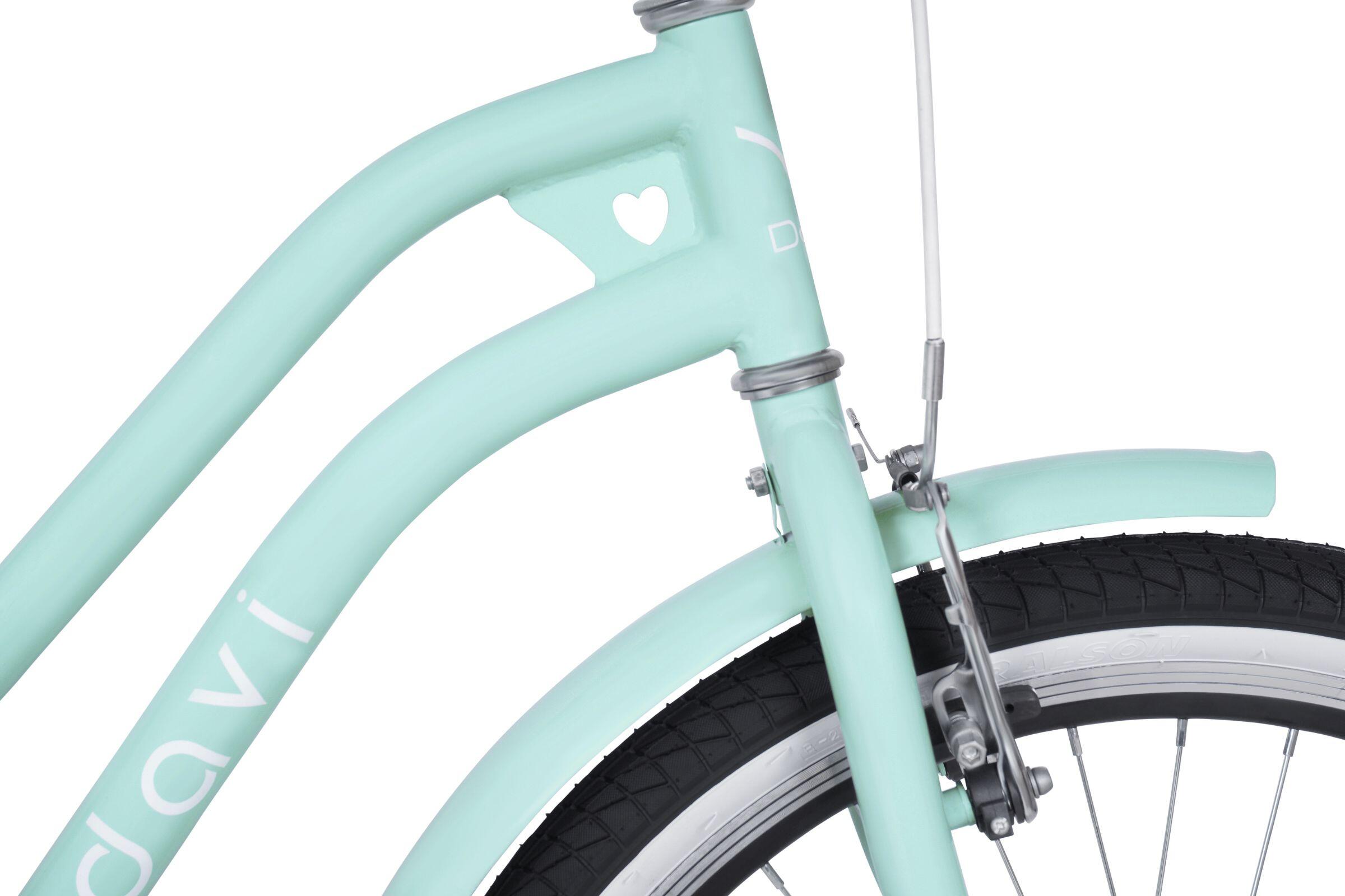 Vélo enfant Davi Molli, 24", 130–165 cm, 1 vitesse, menthe 3/6