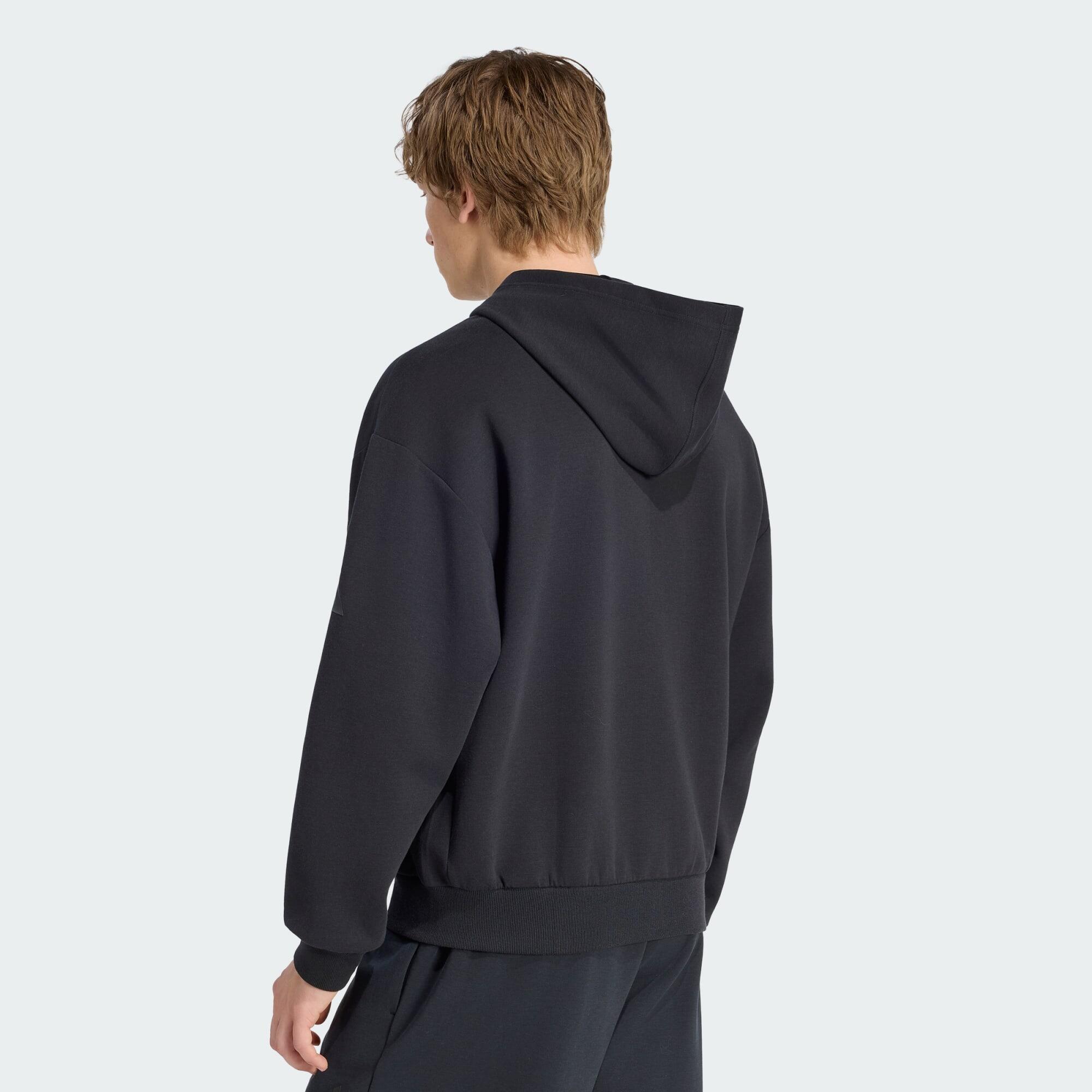 SUDADERA CON CAPUCHA SOFT LUX CON CIERRE DE CREMALLERA 4/7